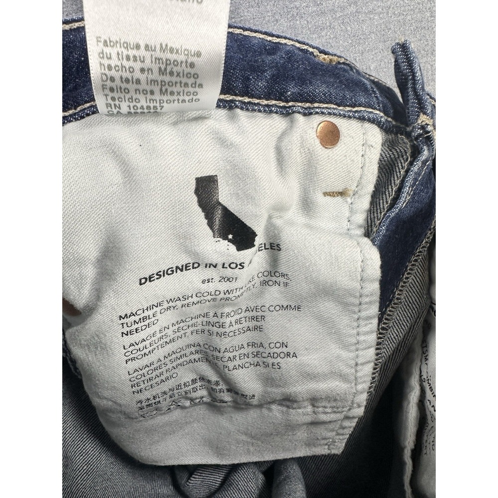 AG Alexxis High Rise Vintage Raw Hem Boot Cut Jeans Size 25 EUC Made In Japan - Picture 12 of 12